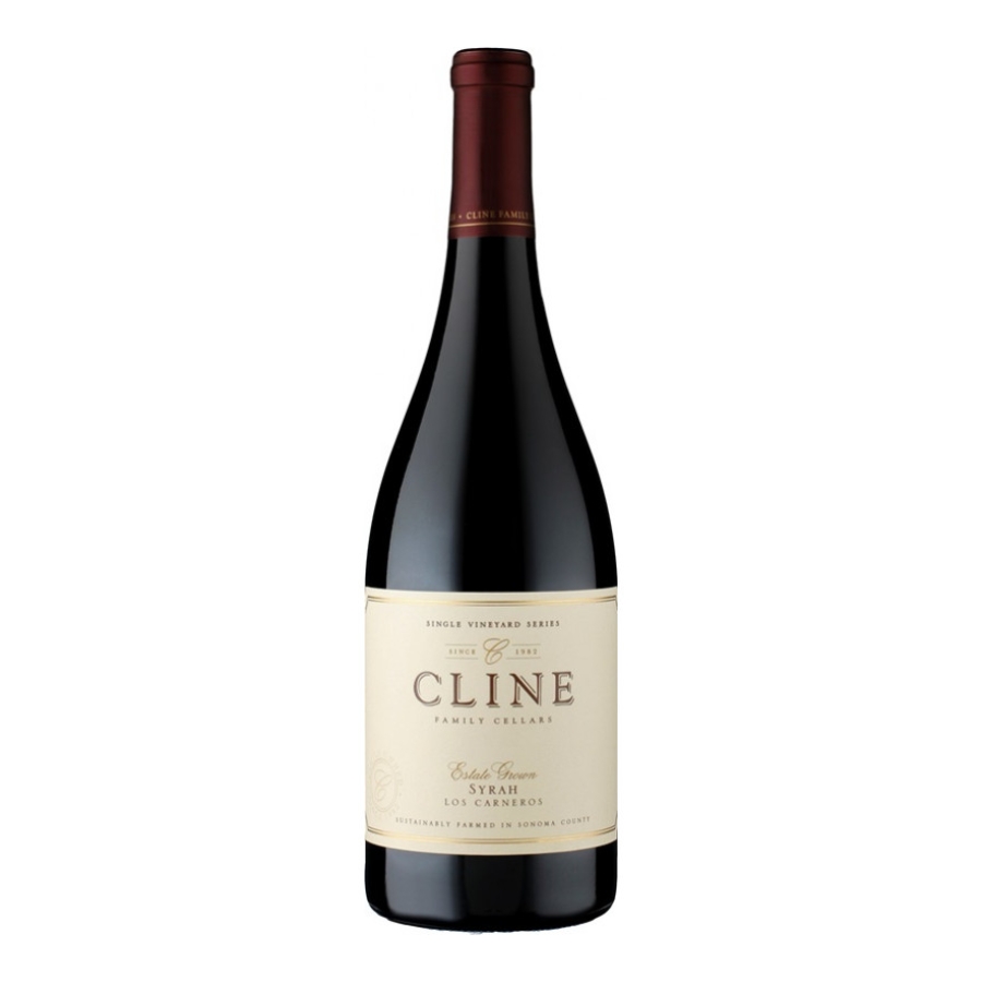 CLINE FAMILY CELLARS SYRAH LOS CARNEROS SINGLE VINEYARD ,Wina dojrzewające w beczkach, pełne tanin , wytawne, sklep z wine, internetowy sklep, internetowy sklep z winem, Cline, Family Cellars Cline, Kalifornia, Los Carneros, Sonoma, Lodi, USA, SYRAH